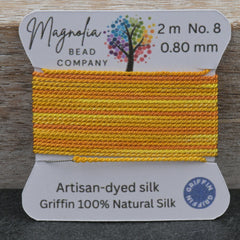 Sunspun Gold – Griffin Silk Cord – Hand-Dyed Thread for Knotting, Jewelry Making