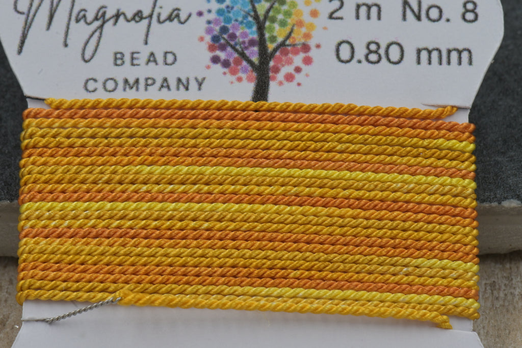 Sunspun Gold – Griffin Silk Cord – Hand-Dyed Thread for Knotting, Jewelry Making