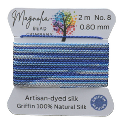Blue Ash – Griffin Silk Cord – Griffin Silk Cord – Hand-Dyed Thread for Knotting, Jewelry Making