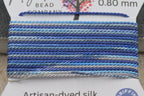 Blue Ash – Griffin Silk Cord – Hand-Dyed Thread for Knotting, Jewelry Making