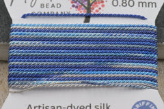 Blue Ash – Griffin Silk Cord – Griffin Silk Cord – Hand-Dyed Thread for Knotting, Jewelry Making
