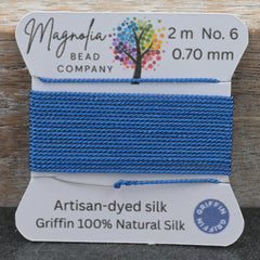 Blue Jean Indigo Griffin Silk Cord – Hand‑Dyed Thread for Knotting