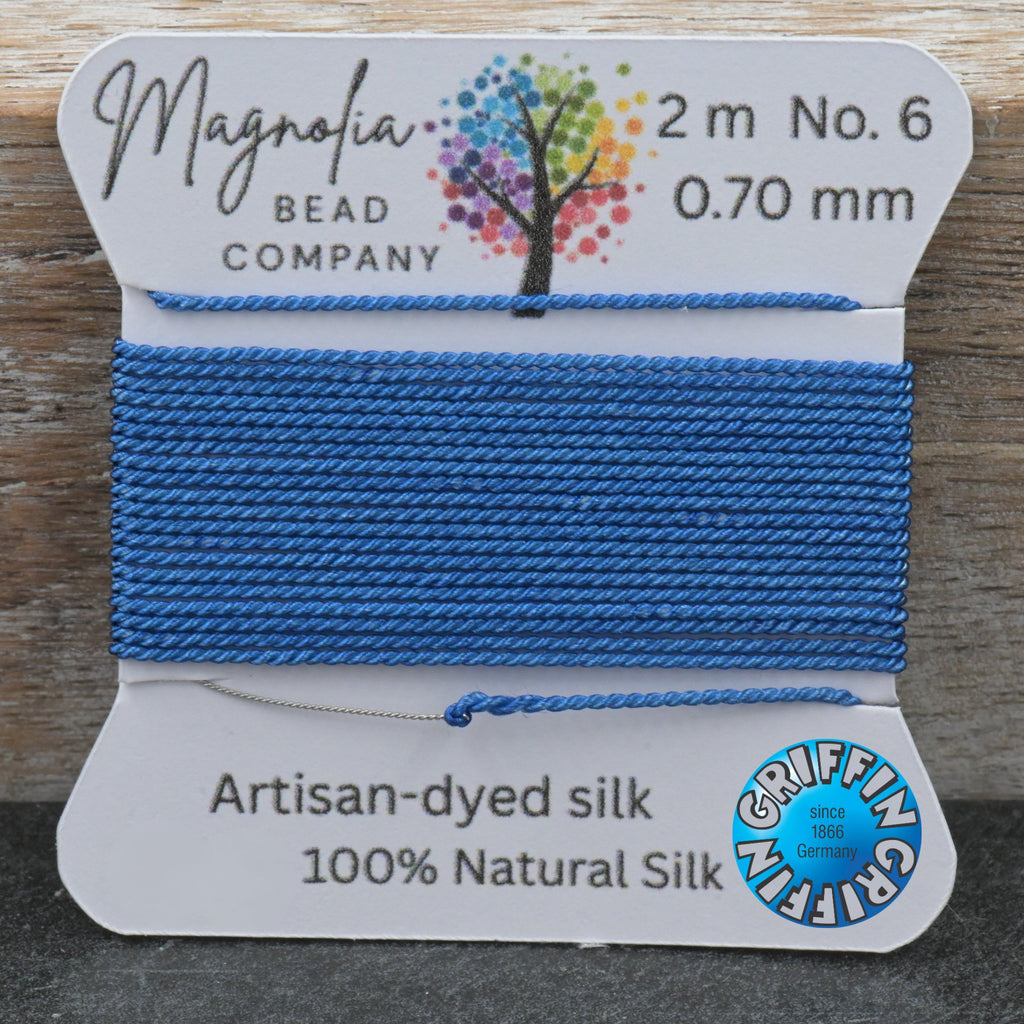 Blue Jean Indigo Griffin Silk Cord – Hand‑Dyed Thread for Knotting