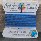 Blue Jean Indigo Griffin Silk Cord – Hand‑Dyed Thread for Knotting