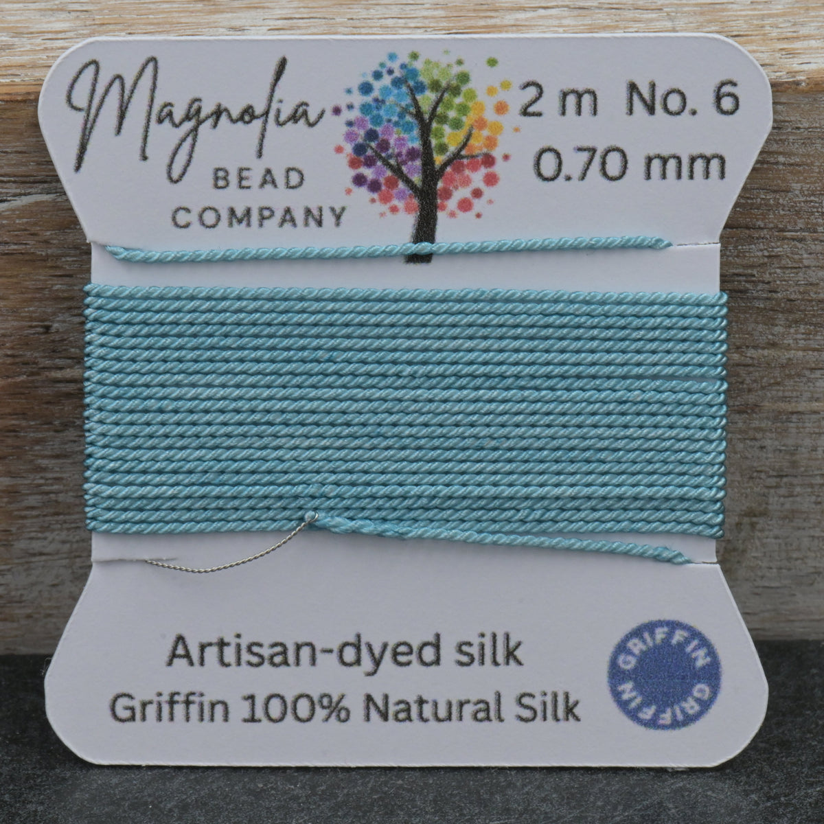 Sea Spray Blue – Griffin Silk Cord – Hand‑Dyed Thread for Knotting, Jewelry Making