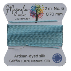 Sea Spray Blue – Griffin Silk Cord – Hand‑Dyed Thread for Knotting, Jewelry Making