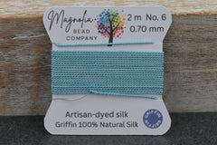 Sea Spray Blue – Griffin Silk Cord – Hand‑Dyed Thread for Knotting, Jewelry Making