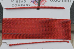 Oxblood Red Hand‑Dyed Griffin Silk Cord – Thread for Knotting, Jewelry Making, Pendant Stringing