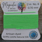 Spring Grass Green Griffin Silk Cord – Hand‑Dyed Thread for Knotting & Jewelry Making