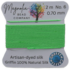 Spring Grass Green Griffin Silk Cord – Hand‑Dyed Thread for Knotting & Jewelry Making