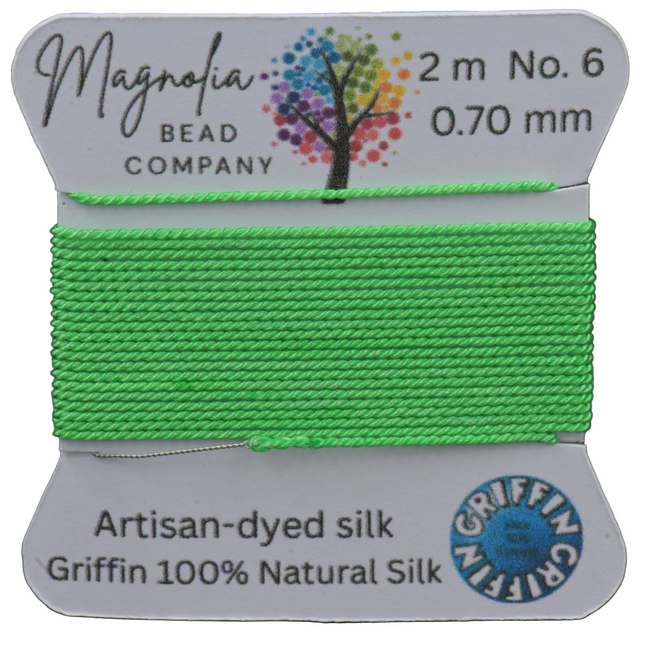Spring Grass Green Griffin Silk Cord – Hand‑Dyed Thread for Knotting & Jewelry Making Main Image