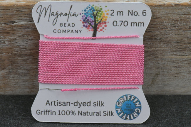 Pink Petal Griffin Silk Cord – Hand‑Dyed Thread for Knotting, Jewelry Making, Pendant Stringing Main Image