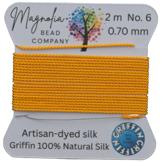 Sunflower Griffin Silk Cord – Hand‑Dyed Thread for Knotting, Jewelry Making, Pendant Stringing Main Image