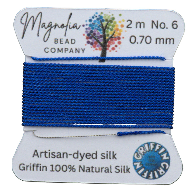 Rich Sapphire Griffin Silk Cord – Hand‑Dyed Thread for Knotting, Jewelry Making, Pendant Stringing Main Image