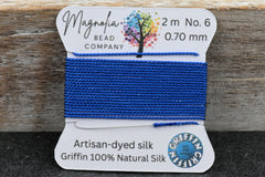 Rich Sapphire Griffin Silk Cord – Hand‑Dyed Thread for Knotting, Jewelry Making, Pendant Stringing