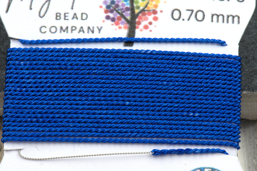 Rich Sapphire Griffin Silk Cord – Hand‑Dyed Thread for Knotting, Jewelry Making, Pendant Stringing