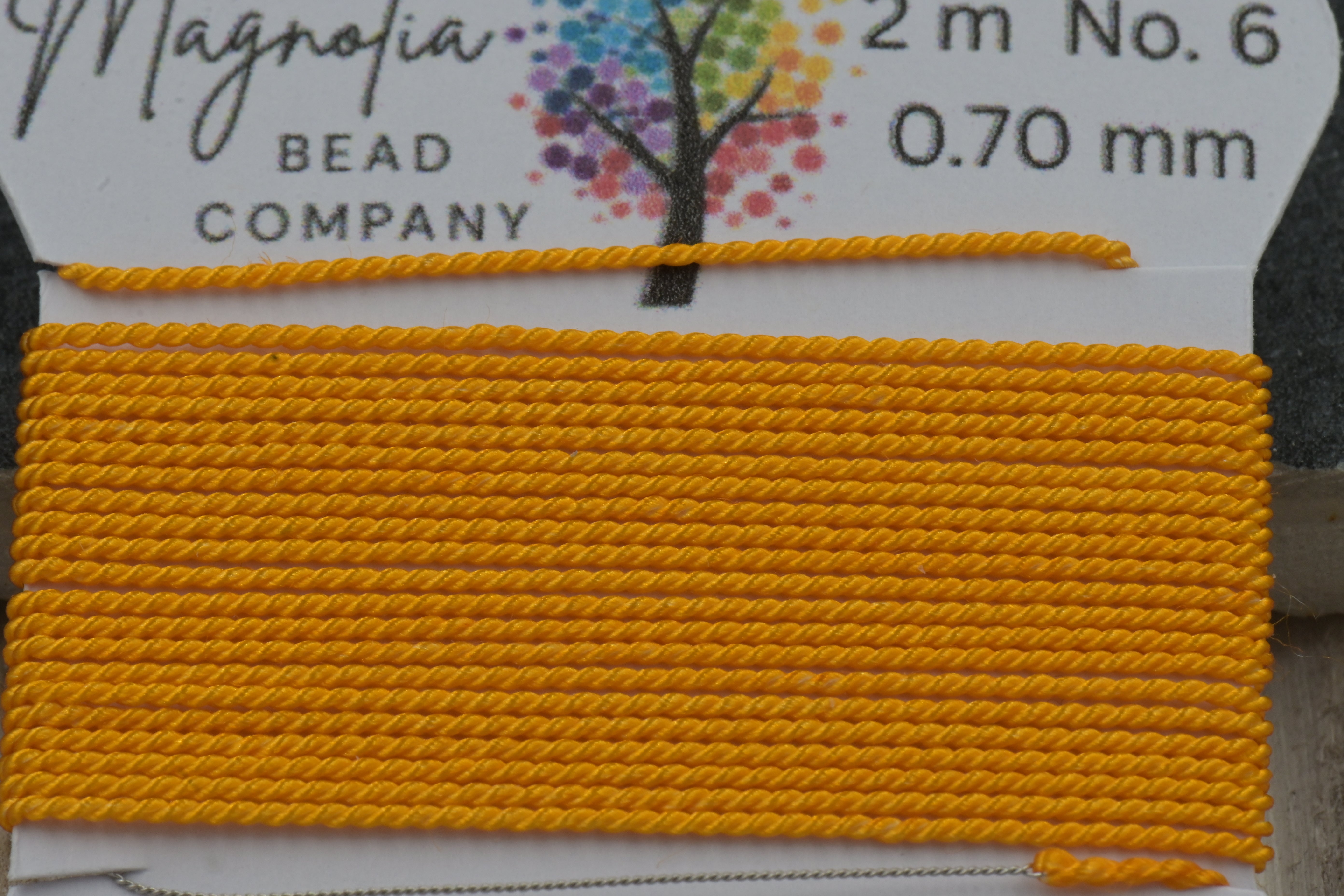 Sunflower Griffin Silk Cord – Hand‑Dyed Thread for Knotting, Jewelry Making, Pendant Stringing