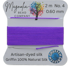 NEON COLLECTION Griffin Silk Cord – UV Light, Hand-Dyed Thread for Knotting, Jewelry Making, Pendant Stringing