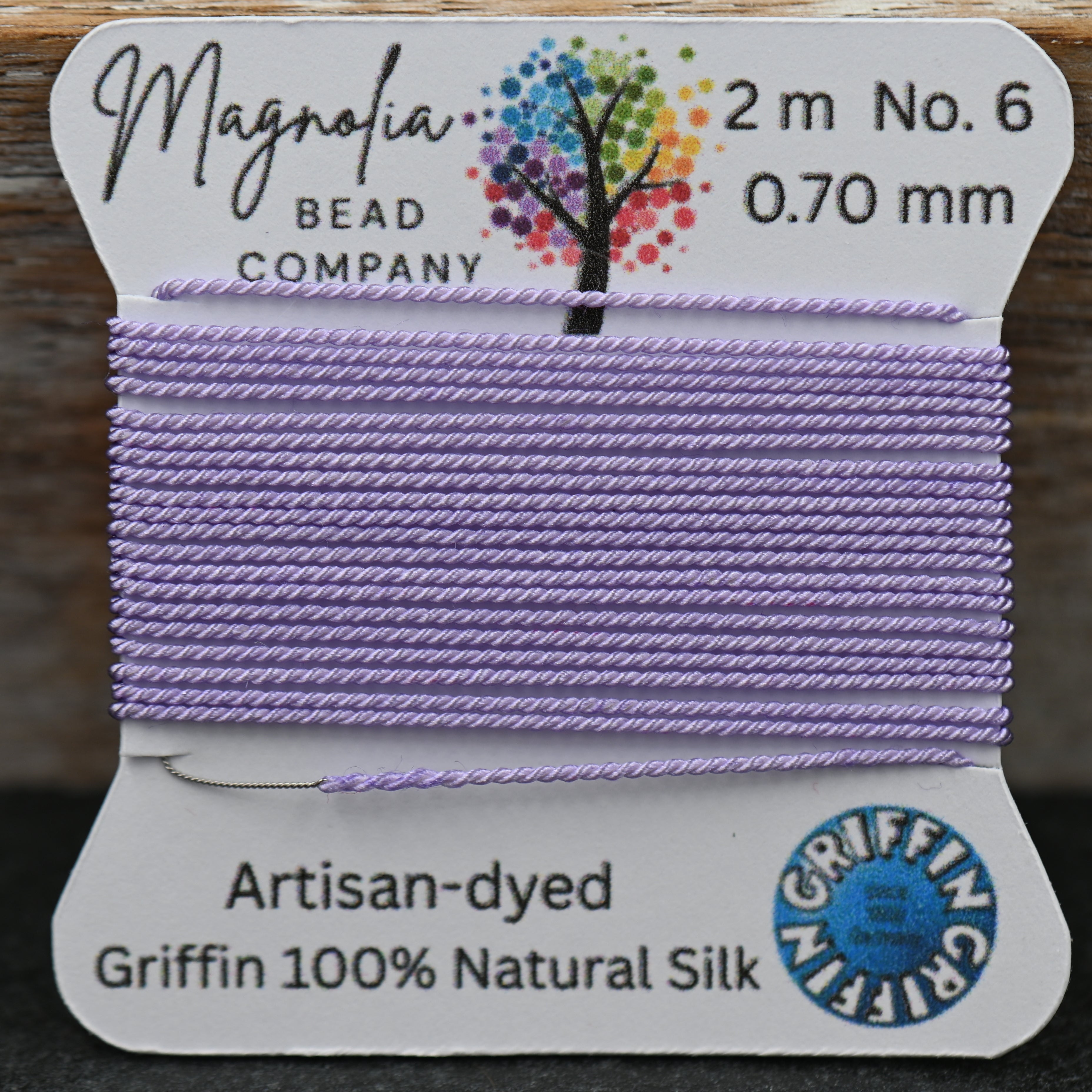 Frosted Petal Griffin Silk Cord – Hand-Dyed Thread for Knotting, Jewelry Making, Pendant Stringing