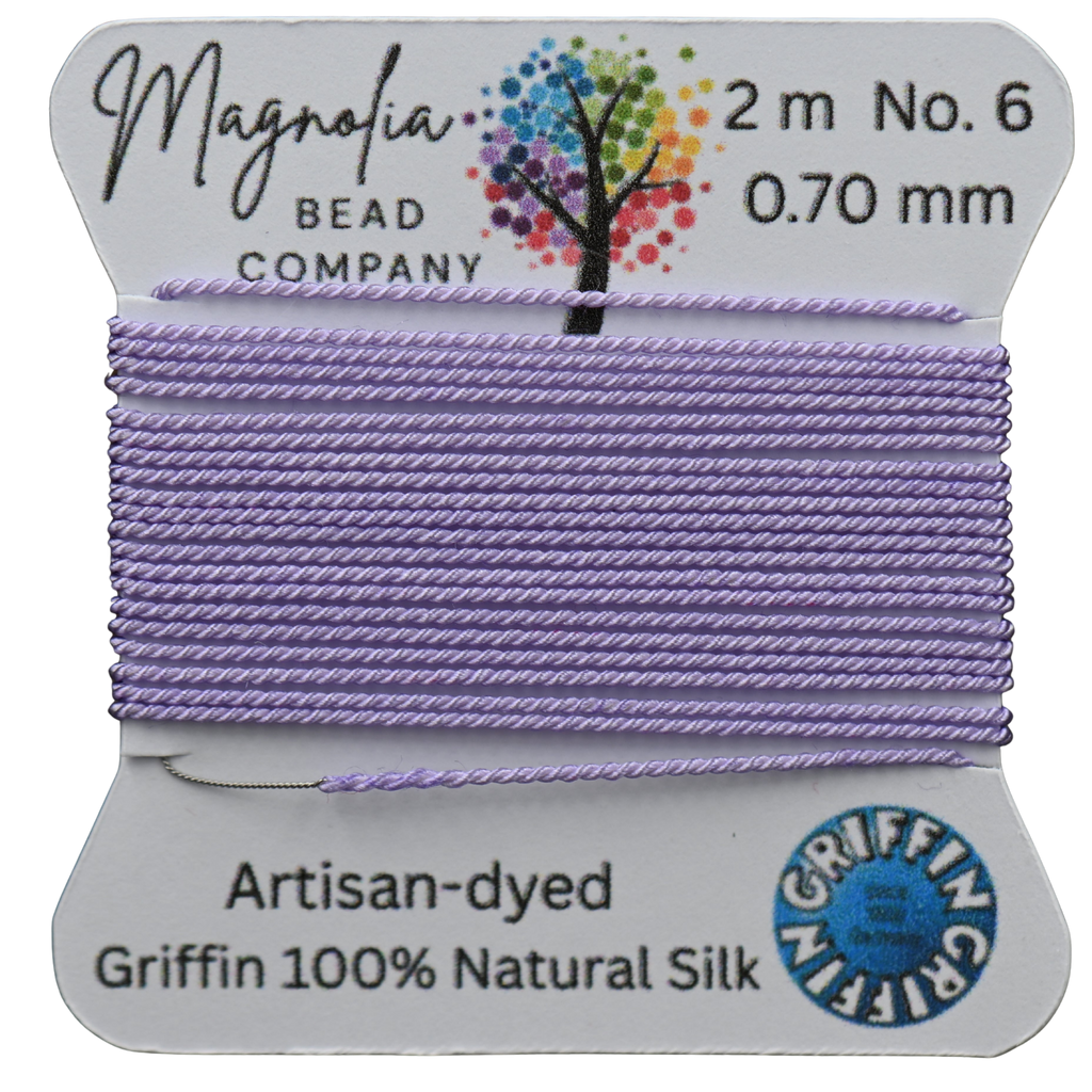 Frosted Petal Griffin Silk Cord – Hand-Dyed Thread for Knotting, Jewelry Making, Pendant Stringing