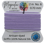 Frosted Petal Griffin Silk Cord – Hand-Dyed Thread for Knotting, Jewelry Making, Pendant Stringing