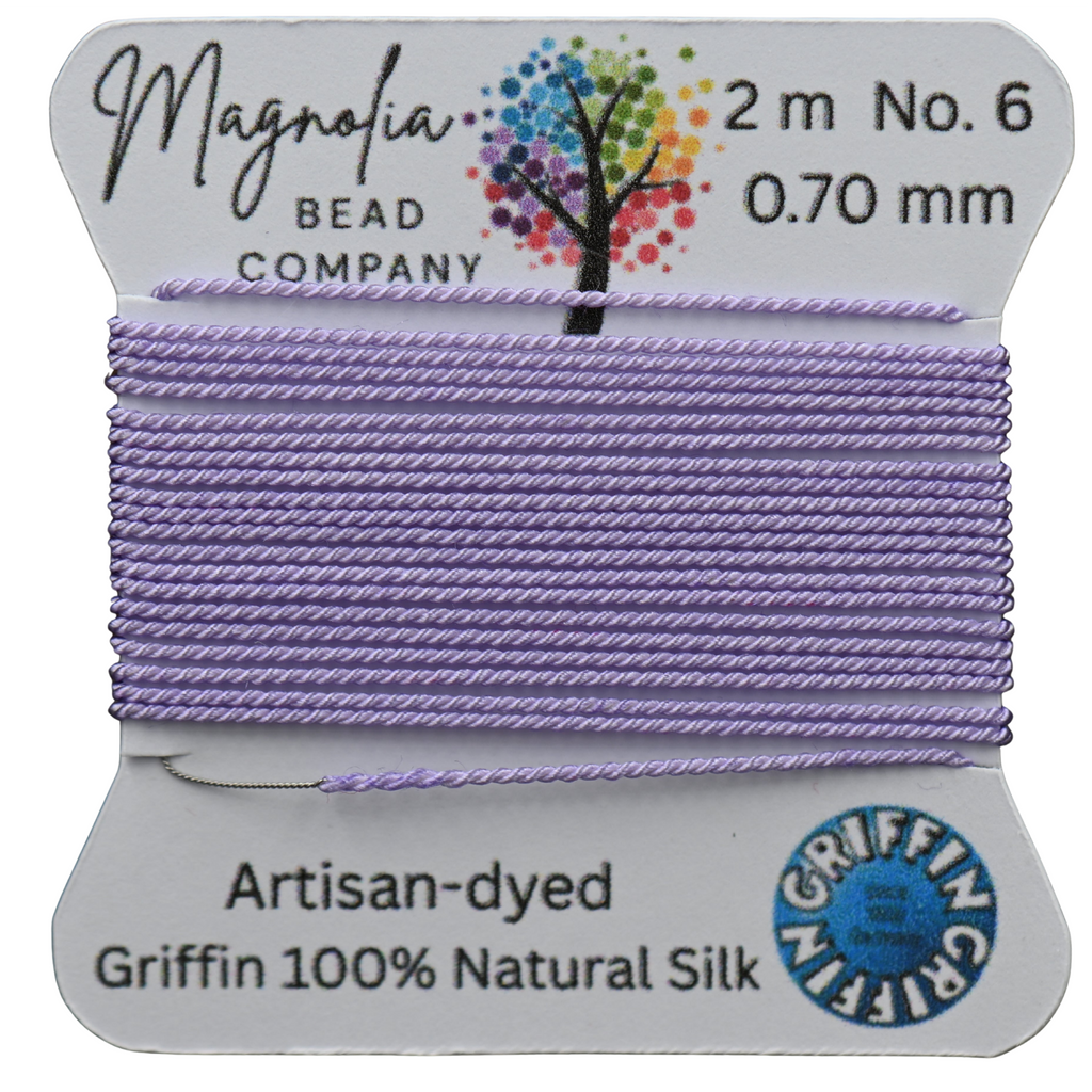 Frosted Petal Griffin Silk Cord – Hand-Dyed Thread for Knotting, Jewelry Making, Pendant Stringing