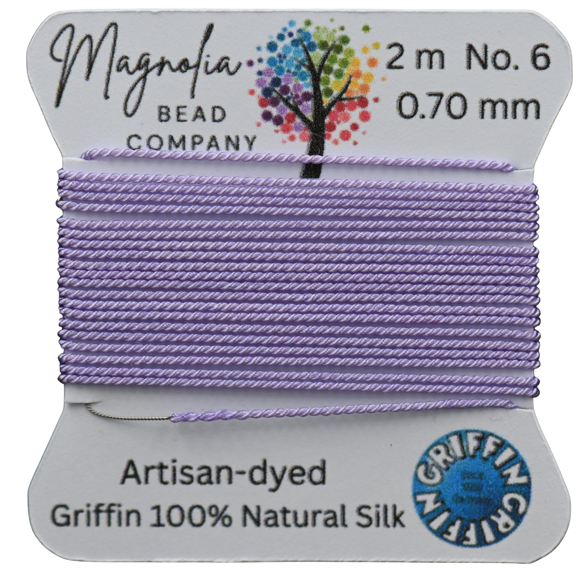 Frosted Petal Griffin Silk Cord – Hand-Dyed Thread for Knotting, Jewelry Making, Pendant Stringing