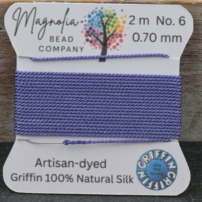 Twilight Periwinkle Griffin Silk Cord – Hand-Dyed Thread for Knotting, Jewelry Making, Pendant Stringing Hover Image