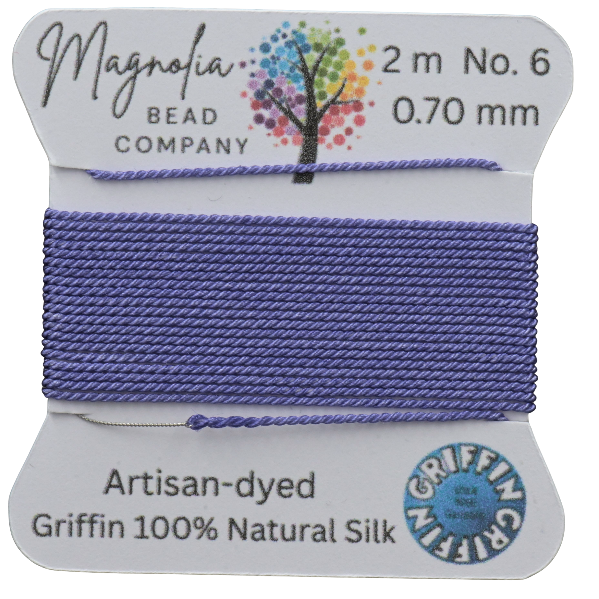 Twilight Periwinkle Griffin Silk Cord – Hand-Dyed Thread for Knotting, Jewelry Making, Pendant Stringing