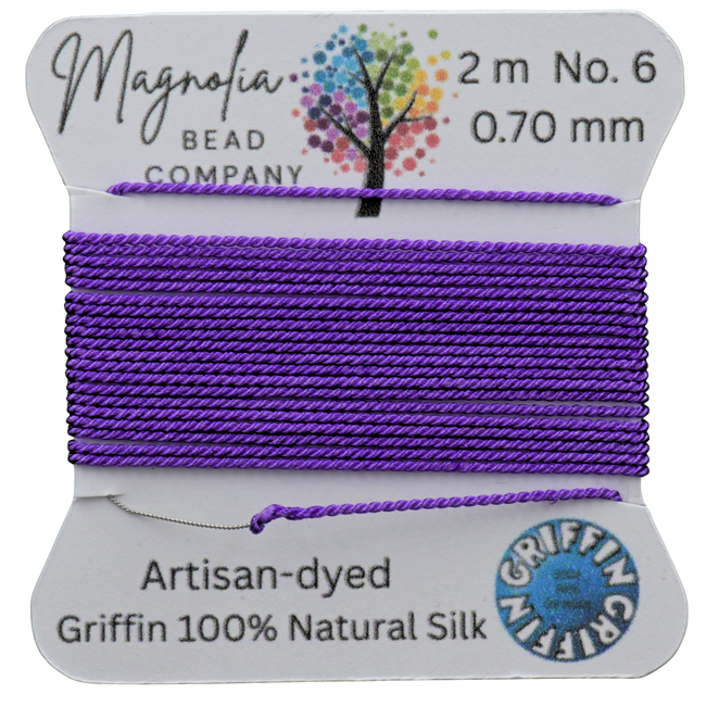 Wild Orchid Purple Griffin Silk Cord – Hand-Dyed Thread for Knotting, Jewelry Making, Pendant Stringing Main Image