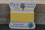 Sunlit Yellow Silk Griffin Silk Cord – Hand-Dyed Thread for Knotting, Jewelry Making, Pendant Stringing