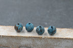 Rainworn Copper — Real Patina Fluted Metal Beads in 6mm, 8mm, 9.5mm