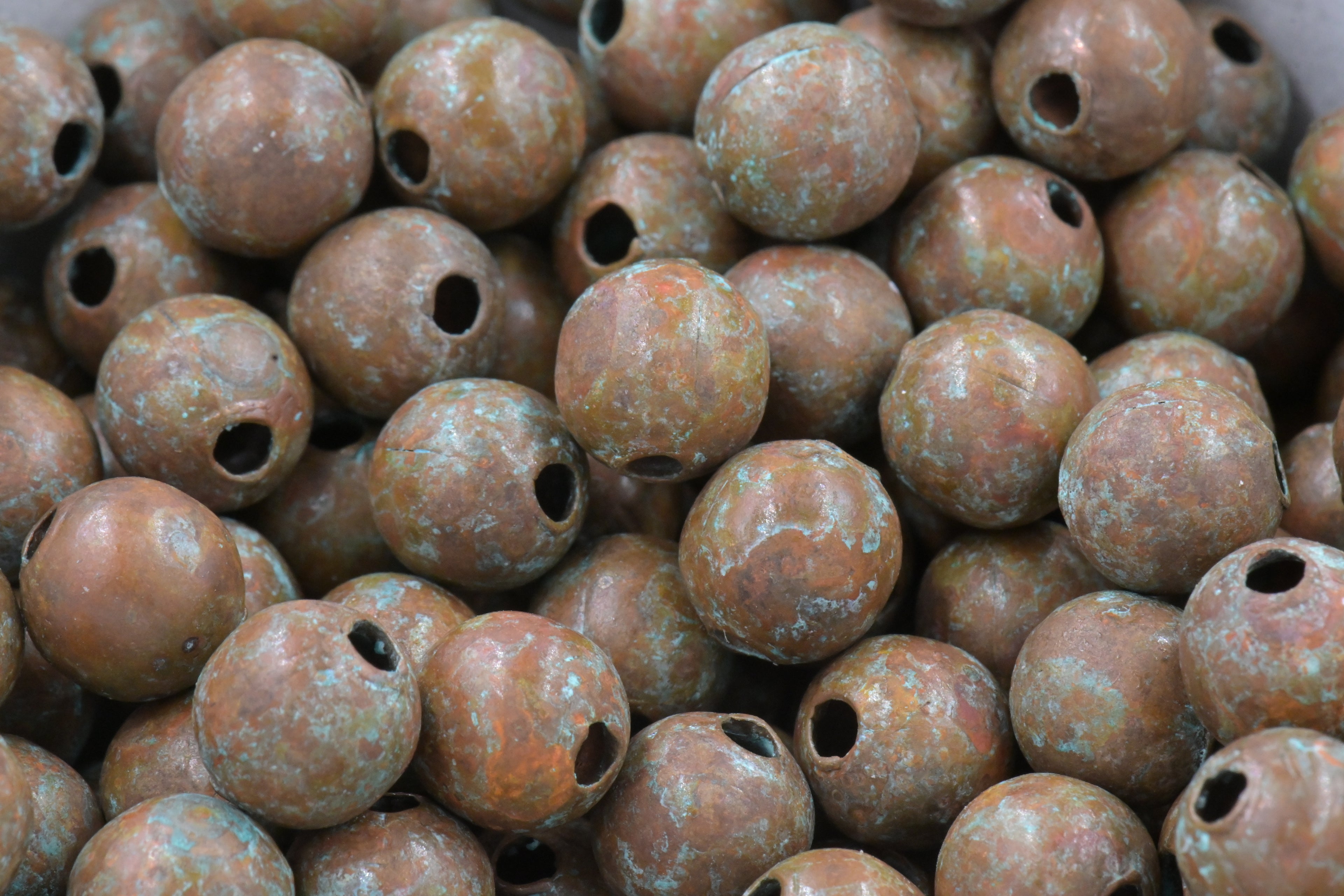 Desert Mist Patina Copper Beads – 6mm or 8mm