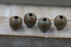Desert Mist Patina Copper Beads – 6mm or 8mm