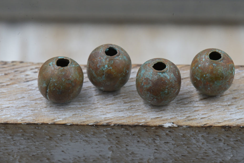 Desert Mist Patina Copper Beads – 6mm or 8mm