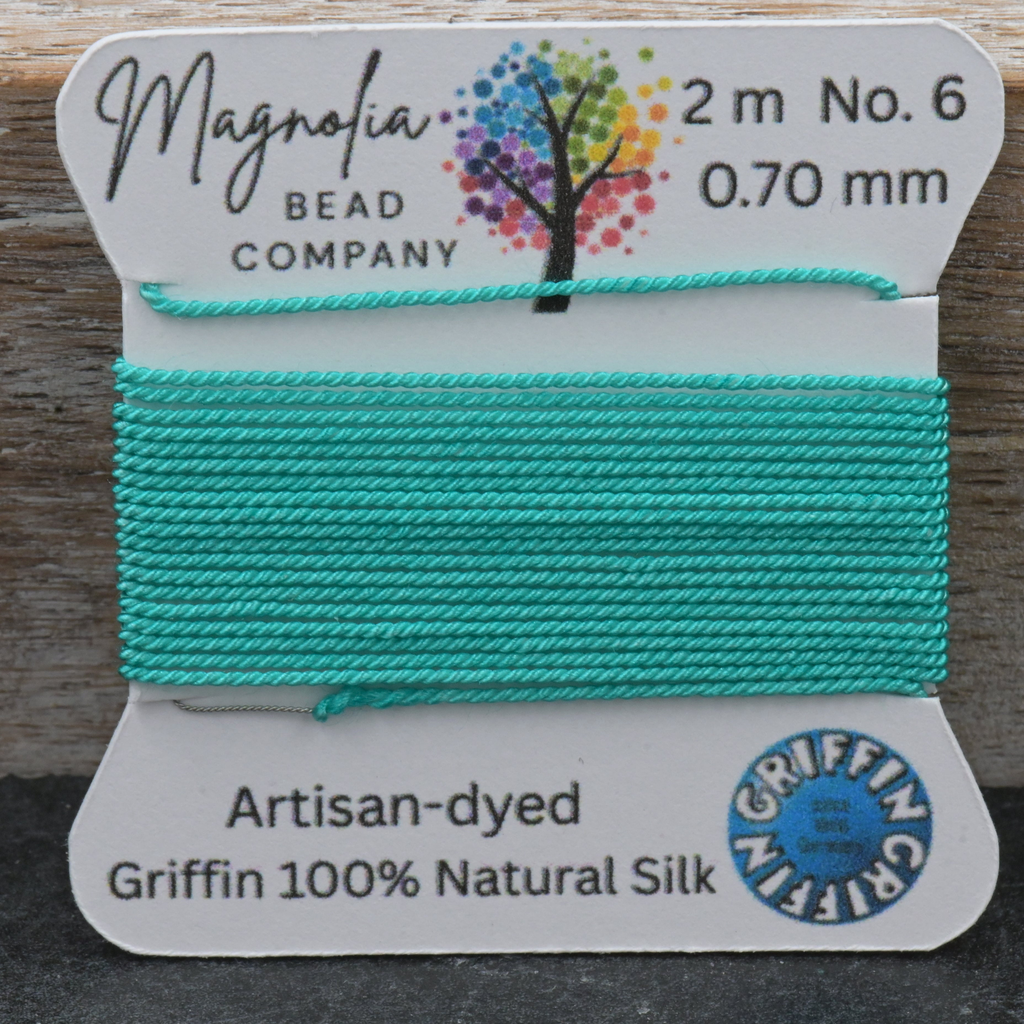 Bahama Green – Hand-Dyed GRIFFIN Silk Cord for Knotting, Jewelry Making, Pendant Stringing
