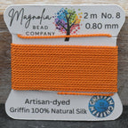 Spiced Clay Hand‑Dyed Griffin Silk Cord – Thread for Knotting, Jewelry Making, Pendant Stringing