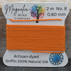 Spiced Clay Hand‑Dyed Griffin Silk Cord – Thread for Knotting, Jewelry Making, Pendant Stringing