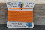 Spiced Clay Hand‑Dyed Griffin Silk Cord – Thread for Knotting, Jewelry Making, Pendant Stringing