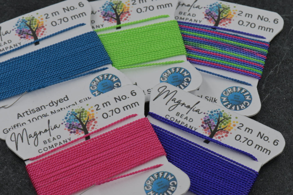 Cosmic Collection GRIFFIN Silk Cord – Hand-Dyed Thread for Knotting, Jewelry Making, Pendant Stringing