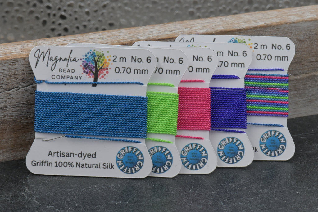 Cosmic Collection GRIFFIN Silk Cord – Hand-Dyed Thread for Knotting, Jewelry Making, Pendant Stringing