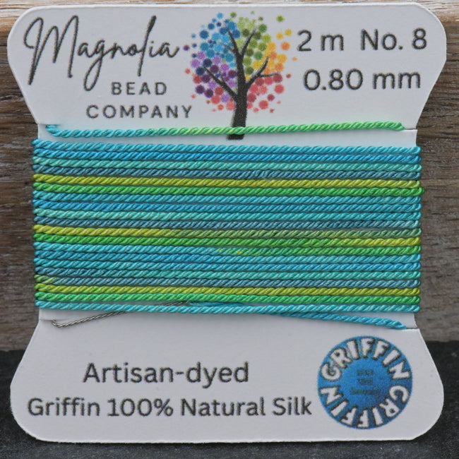 Lagoon Mist – Hand-Dyed GRIFFIN Silk Cord for Knotting, Jewelry Making, Pendant Stringing Main Image