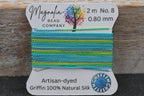 Lagoon Mist – Hand-Dyed GRIFFIN Silk Cord for Knotting, Jewelry Making, Pendant Stringing