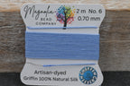 Dusty Periwinkle Blue – Hand-Dyed Griffin Silk Cord for Knotting, Jewelry Making, Pendant Stringing