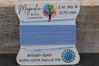 Dusty Periwinkle Blue – Hand-Dyed Griffin Silk Cord for Knotting, Jewelry Making, Pendant Stringing