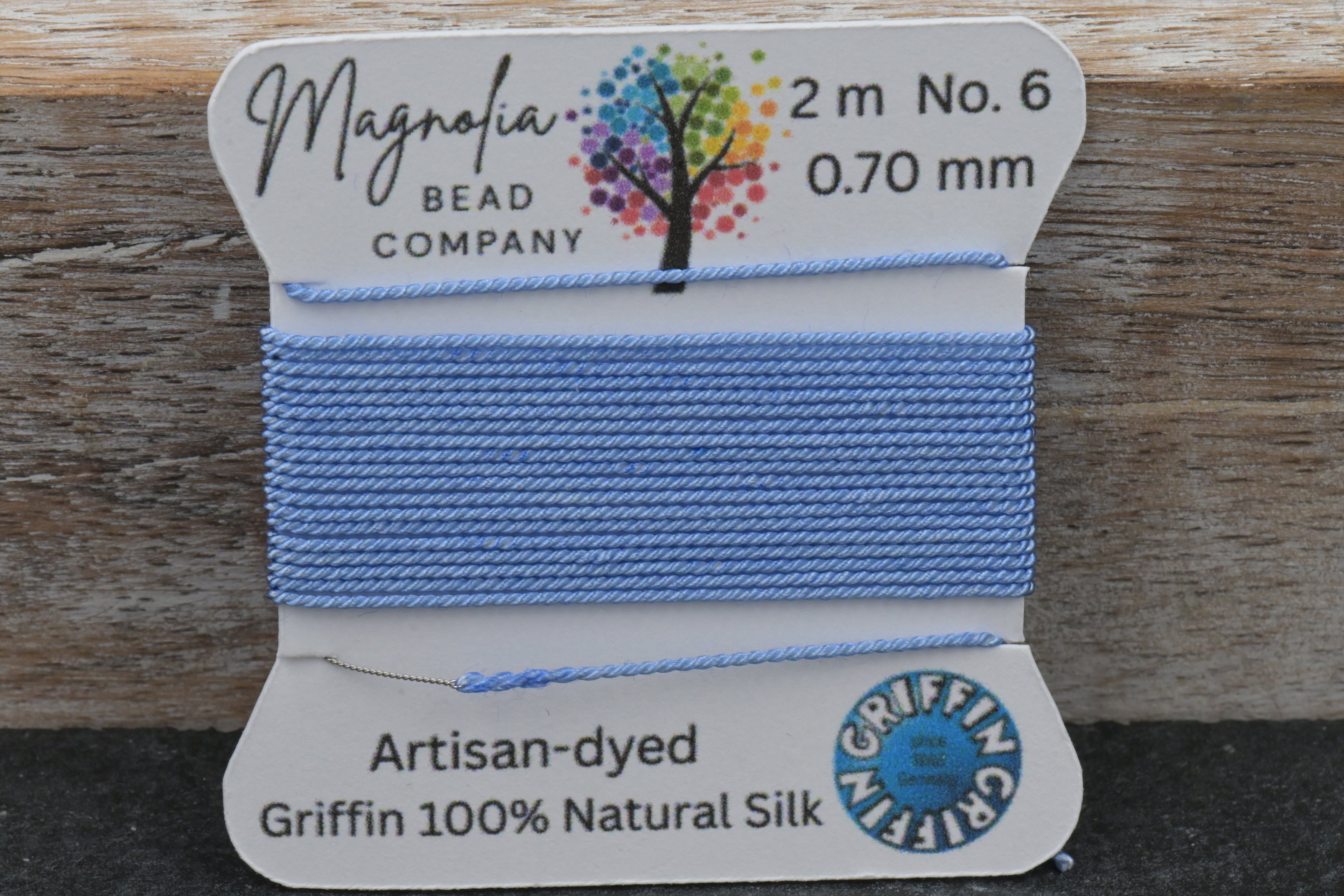 Dusty Periwinkle Blue – Hand-Dyed Griffin Silk Cord for Knotting, Jewelry Making, Pendant Stringing