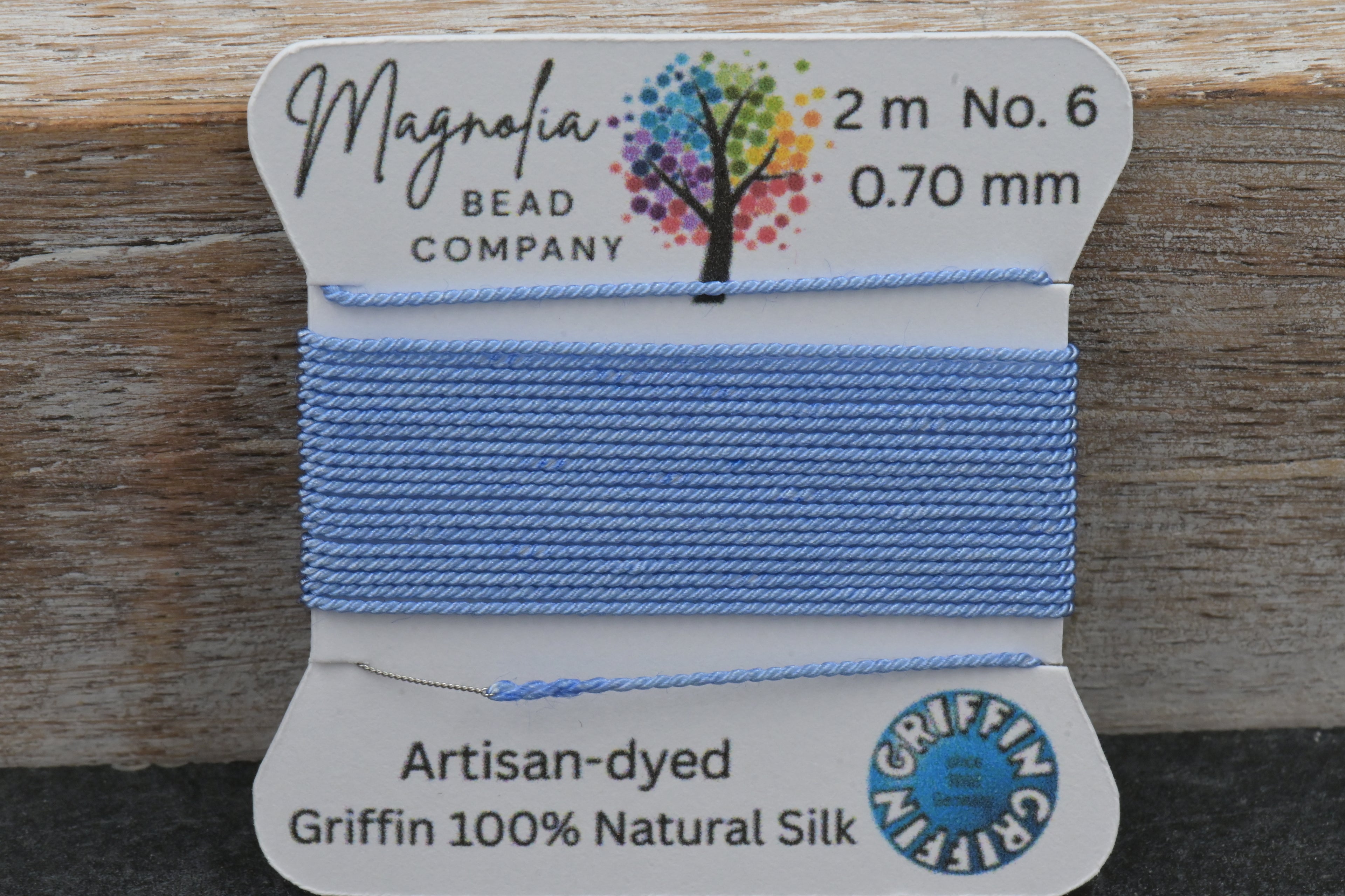 Dusty Periwinkle Blue – Hand-Dyed Griffin Silk Cord for Knotting, Jewelry Making, Pendant Stringing