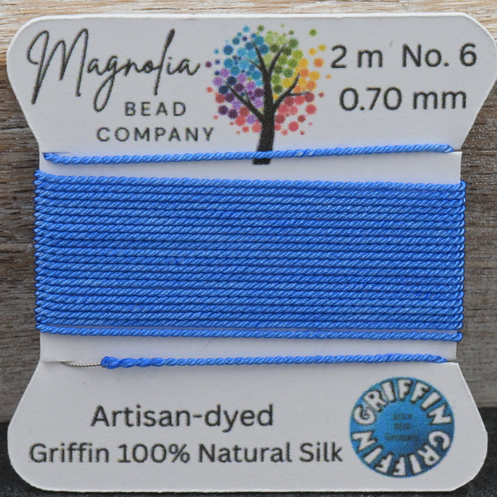 Polynesian Blue – Hand-Dyed Griffin Silk Cord for Knotting, Jewelry Making, Pendant Stringing