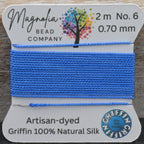 Polynesian Blue – Hand-Dyed Griffin Silk Cord for Knotting, Jewelry Making, Pendant Stringing