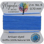 Polynesian Blue – Hand-Dyed Griffin Silk Cord for Knotting, Jewelry Making, Pendant Stringing